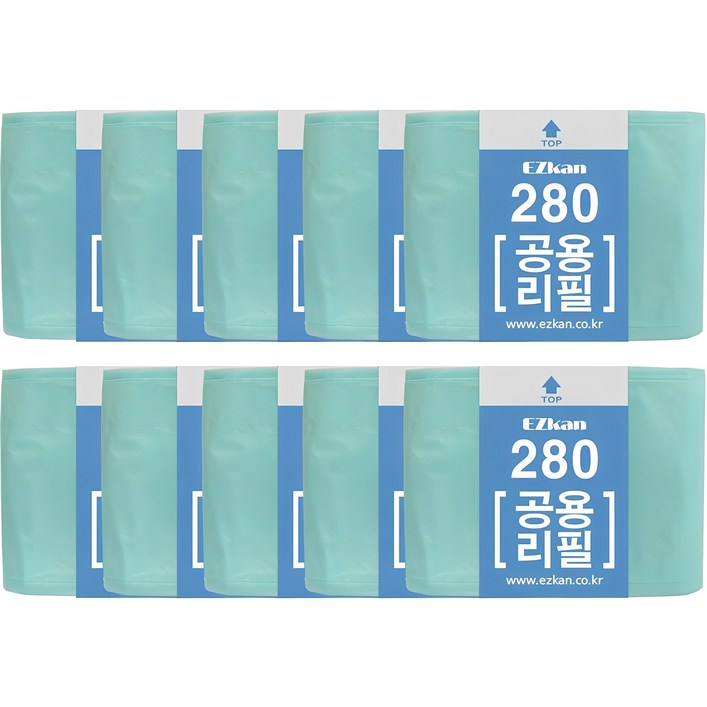 이지캔 매직 공용 리필 280 기저귀쓰레기봉투, 10개, 27L