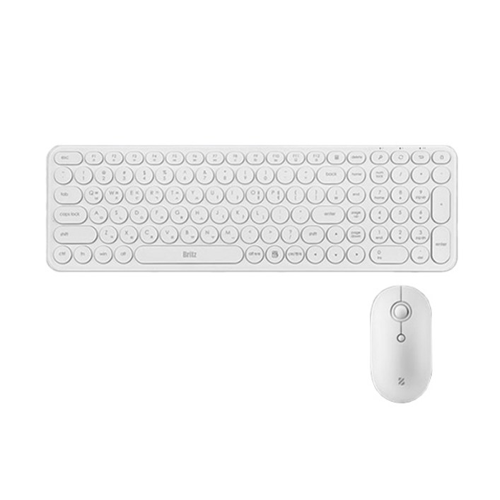 브리츠 저소음 무선 키보드  마우스 세트, 일반형, BK330GC, 화이트