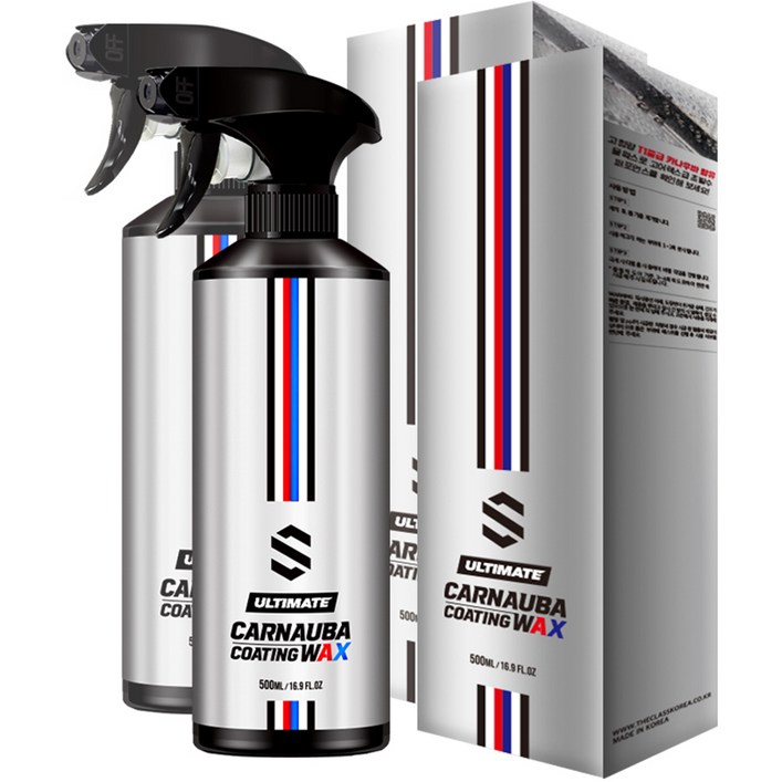 더클래스 얼티밋 카나우바 코팅왁스 퀵디테일러, 2개, 500ml