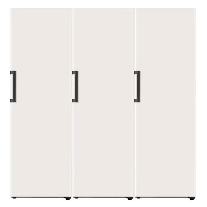 [색상선택형] LG전자 오브제 321L 좌열림 컨버터블 세트 메탈 냉장고 + 냉동 + 김치냉장고 XYZ323MEF 방문설치