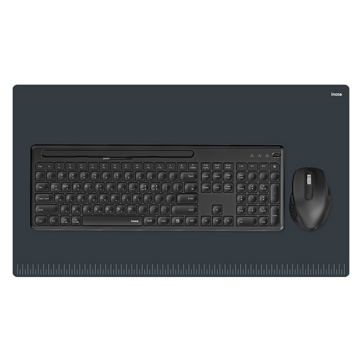 아이노트 블루투스 멀티페어링 키보드  마우스  키스킨  장패드 세트, 블랙, KM780RB, 일반형