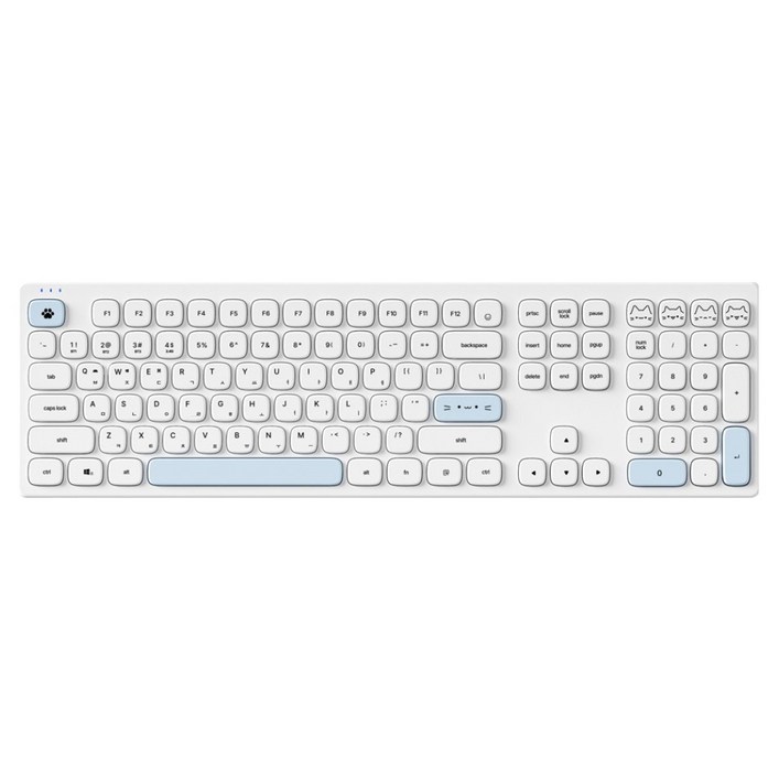 몬스타PC 가츠 유선 고양이 보글보글 차세대 멤브레인 인체공학 키보드, 제조사축, GUTS X108 SLIM, 스카이블루