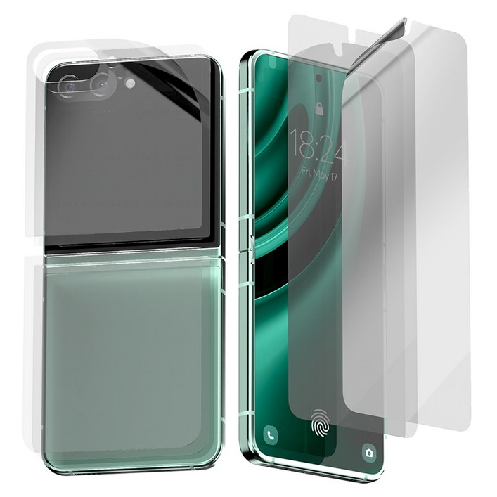 구스페리 저반사 지문방지 TPU 매트 액정보호필름 내외부 세트 2p 세트