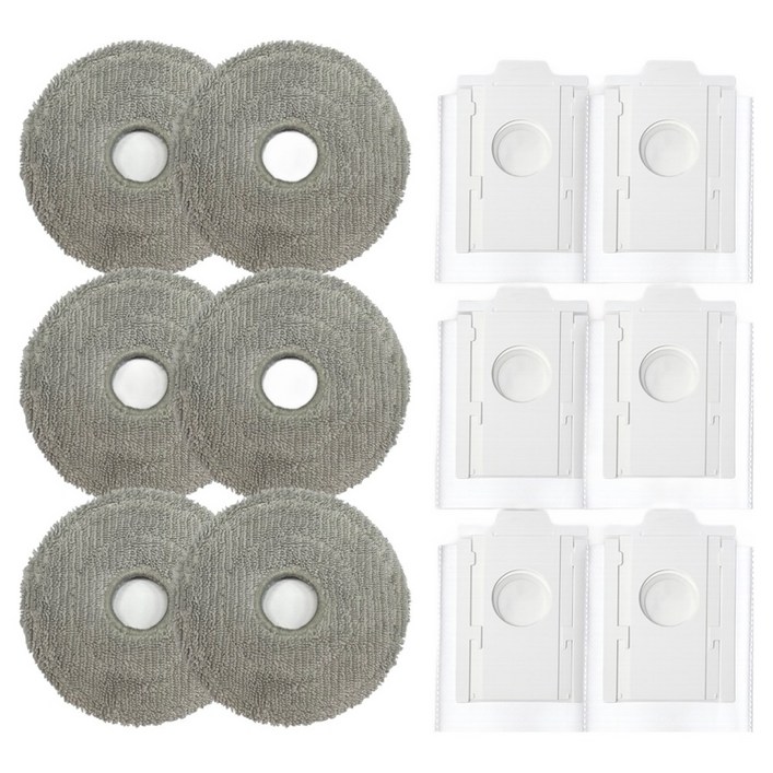 멋진공간 삼성 비스포크 Ai 스팀 제트봇 호환 먼지봉투 6p  물걸레 6p 소모품 세트, 단일상품, 1세트