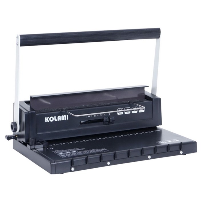 코라미 와이어링 제본기 KWBW12MC  원형천공 링 20p  PP표지 20p  종이표지 20p  탈착기 세트