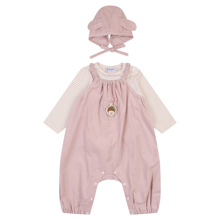 압소바 신생아용 어스 우주복  모자 세트