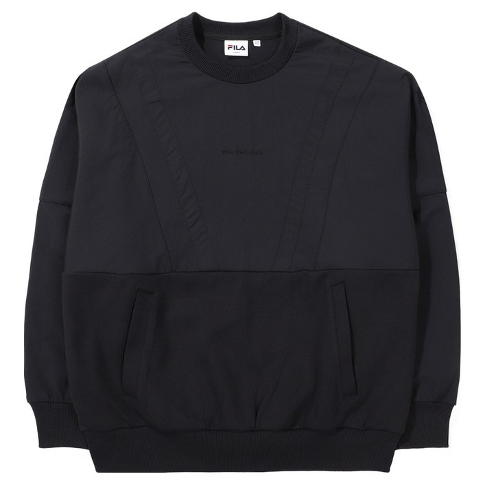 휠라 남녀공용 절개 배색 맨투맨 FS2POE1184X