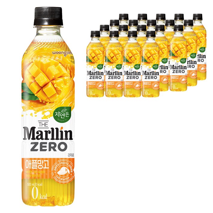 자연은 더말린 제로 애플망고, 500ml, 20개