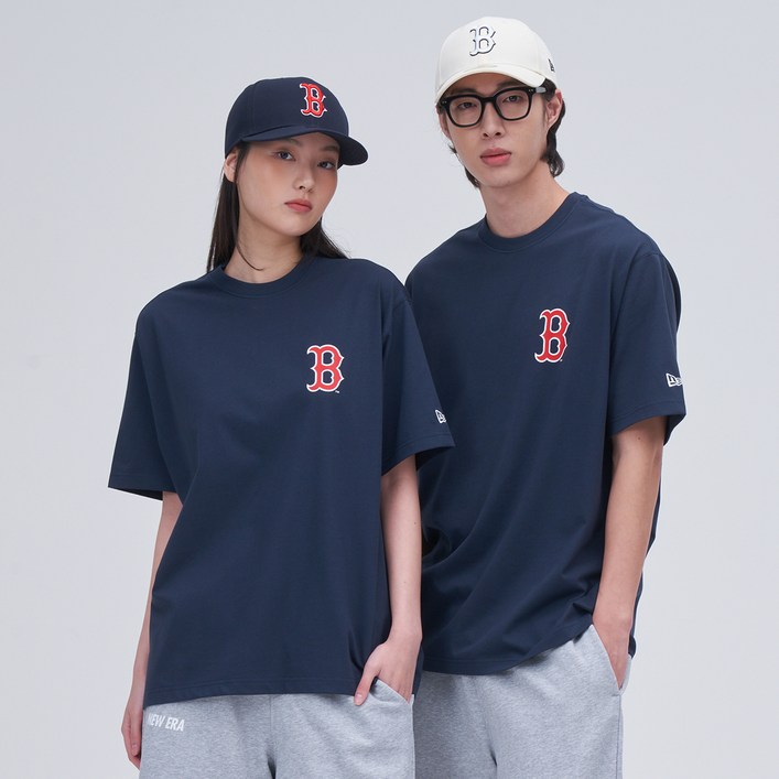 뉴에라 MLB 베이직 로고 보스턴 레드삭스 반팔 티셔츠 14721310