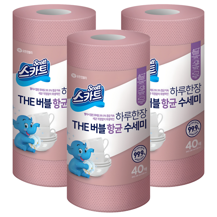 스카트 하루한장 THE 버블 항균 수세미