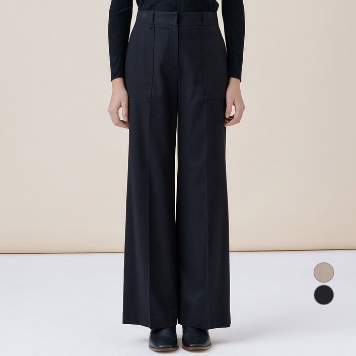 케네스레이디 여성용 레이타 히든버튼 스트레이트 슬랙스