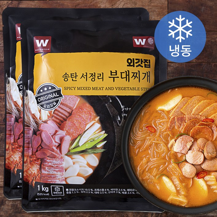 외갓집 송탄 서정리 부대찌개 냉동, 1kg, 2개