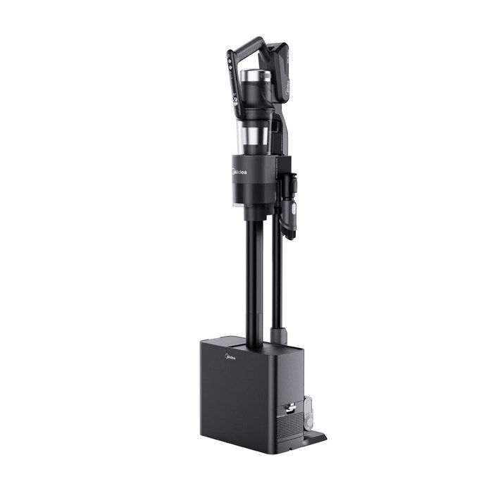 마이디어 자동 먼지비움 스테이션 무선청소기 + 추가 더스트백 MP08KRGY-DS, 블랙, MP08KRGY-DS