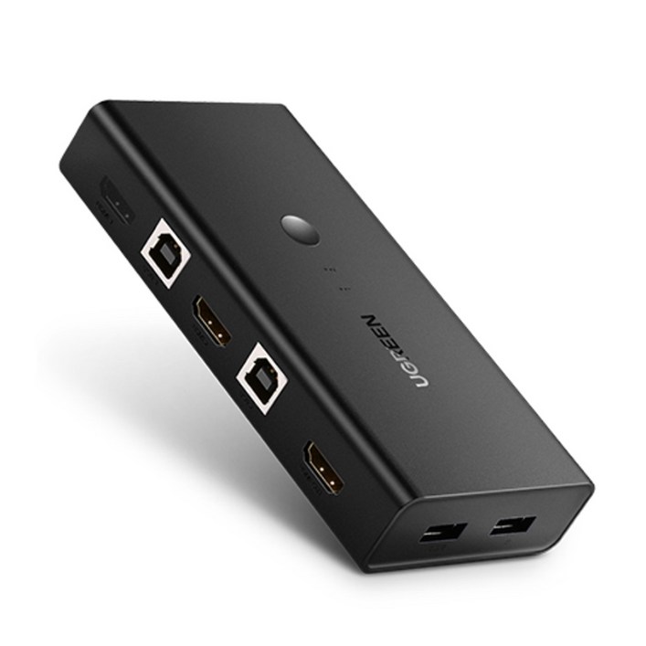 유그린 4K 60Hz HDMI USB KVM 스위치, CM200, 1개