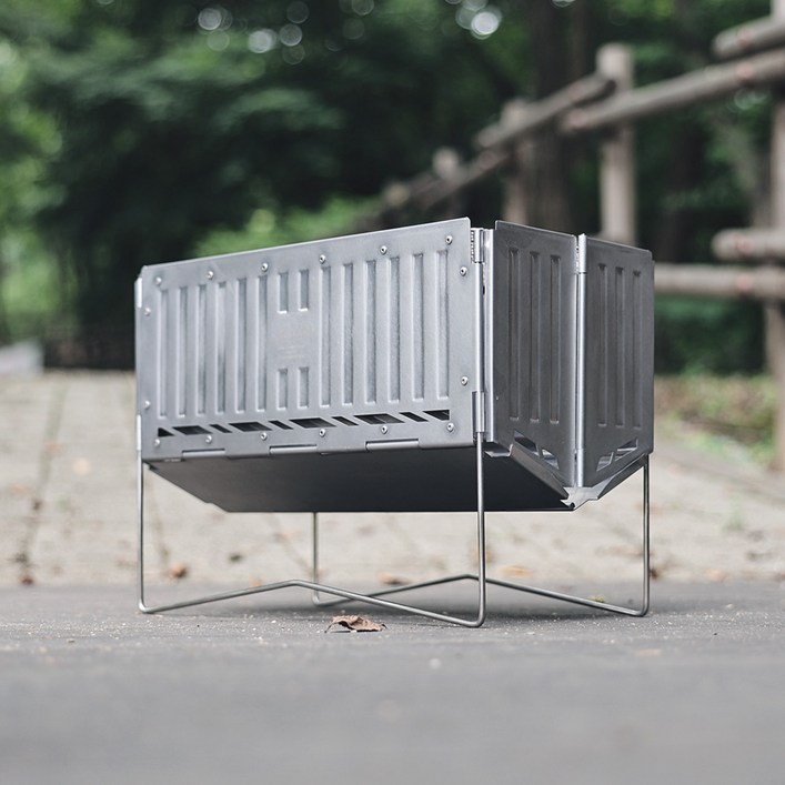 살반 컨테이너 이중연소 캠핑 화로대 불멍