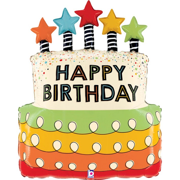 GRABO  캔들스타생일케익 은박풍선