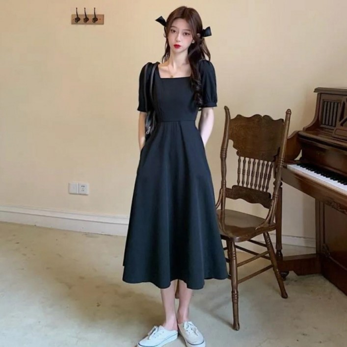 피어니스트 페어리 스퀘어넥 미디 원피스 빅사이즈 포함