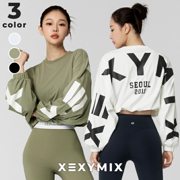 젝시믹스 xexymix 크롭 반팔티 트레이너 여성용