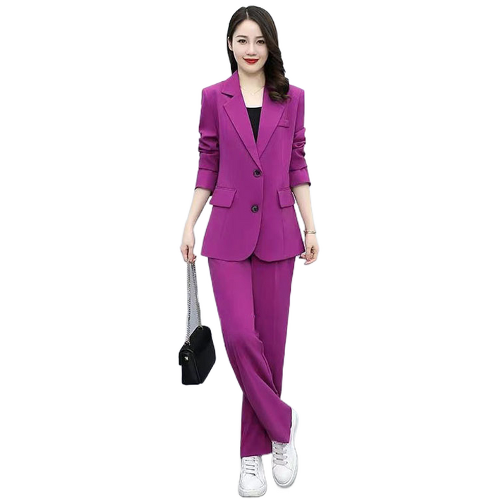 셀럽당 세트 봄가을 정장 직업 와이드 팬츠 투피스 여