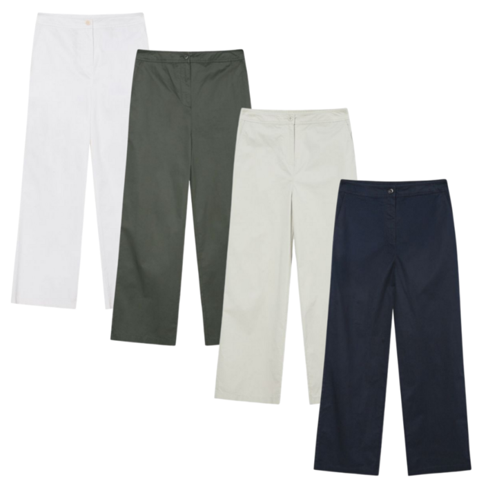 헤지스 여성 편안한 면혼방 밴딩 팬츠 바지