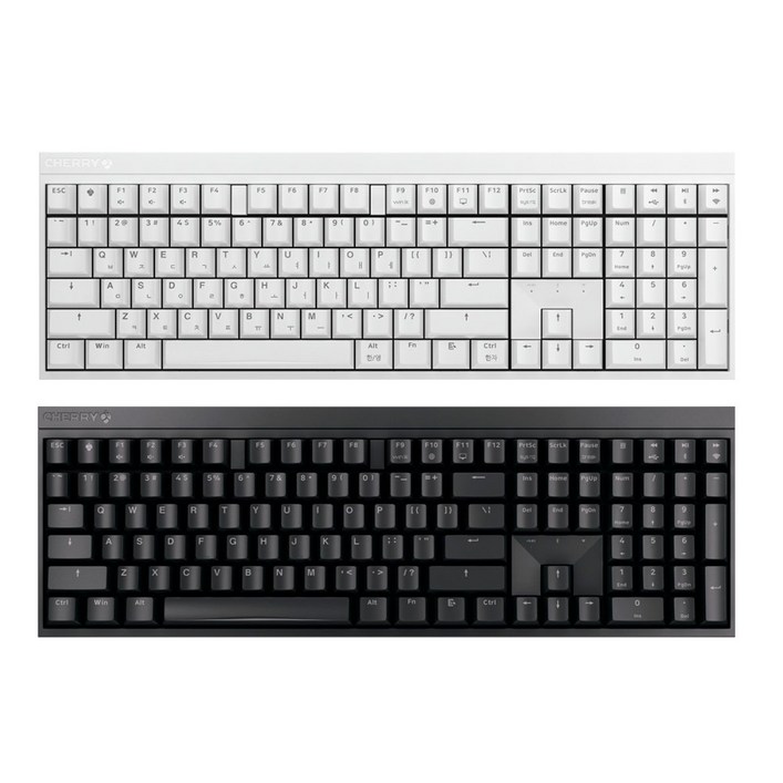 CHERRY 무선 기계식 일반형 키보드, 화이트, MX BOARD 2.0S  저소음적축, 적축