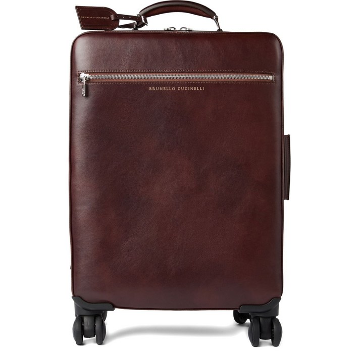 브루넬로 쿠치넬리 레더 여행용 캐리어