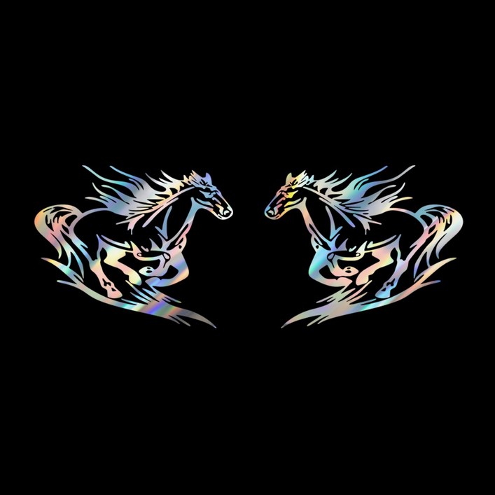 044 포인트 적토마 튜닝스티커 M사이즈 2개1세트, 홀로그램, 2개