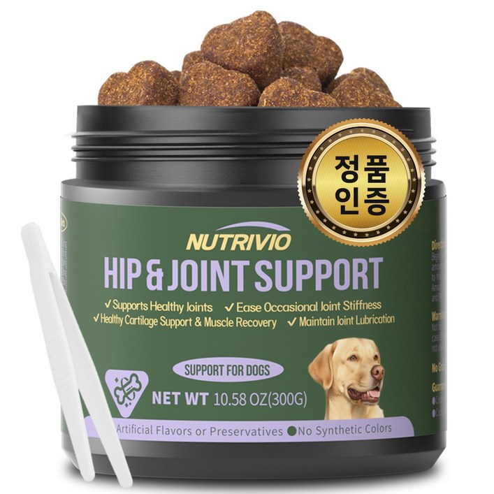 NUTRIVIO 강아지 종합 영양제  간식 초록입홍합 콘드로이친 노견 소형견 슬개골 강아지 관절 영양제
