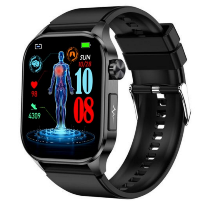 액션맨 글루코워치 ET 건강데이터 스마트워치, 블루투스, 5.13cm, 블랙실리콘