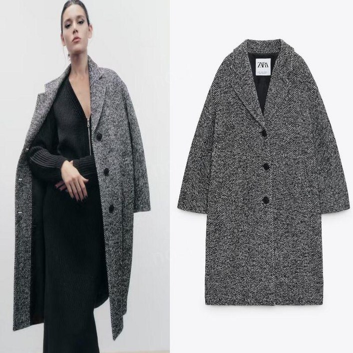 자라 신상 헤링본 트윌 코트 자켓 ZARA