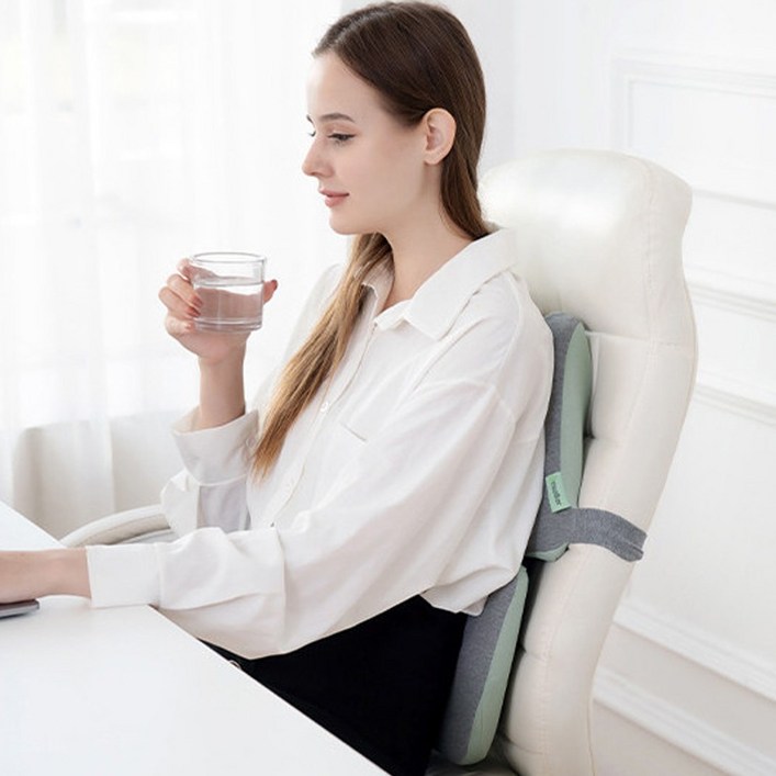 큐어백 의자허리받침 등쿠션 허리쿠션 메모리폼 책상베개