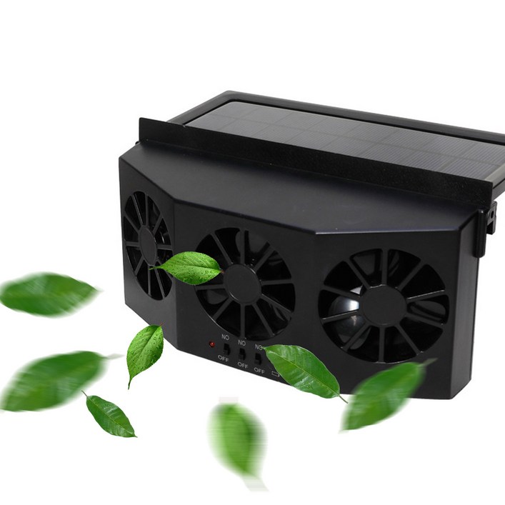 차량용환풍기 3구 태양광 환풍기 차량환풍기 차량실내 공기 환기팬 팍풍기 써큘레이터 쿨러