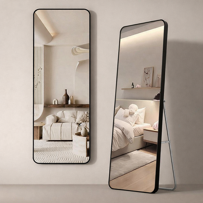 슬로에잇 스탠드 벽걸이 전신거울, 블랙B