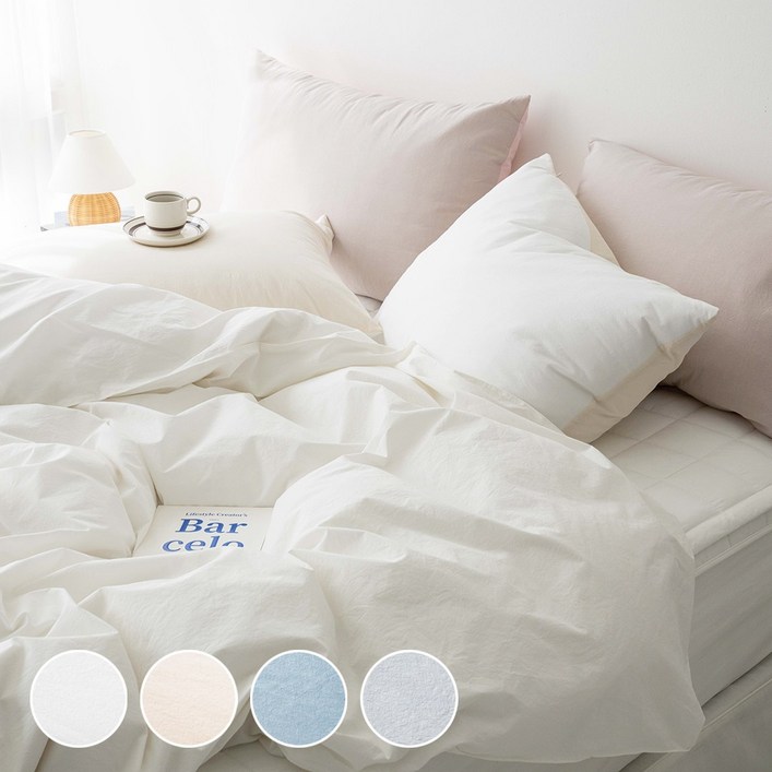 고밀도 순면 60수 워싱 호텔식 이불커버 세트 SDQK 4color