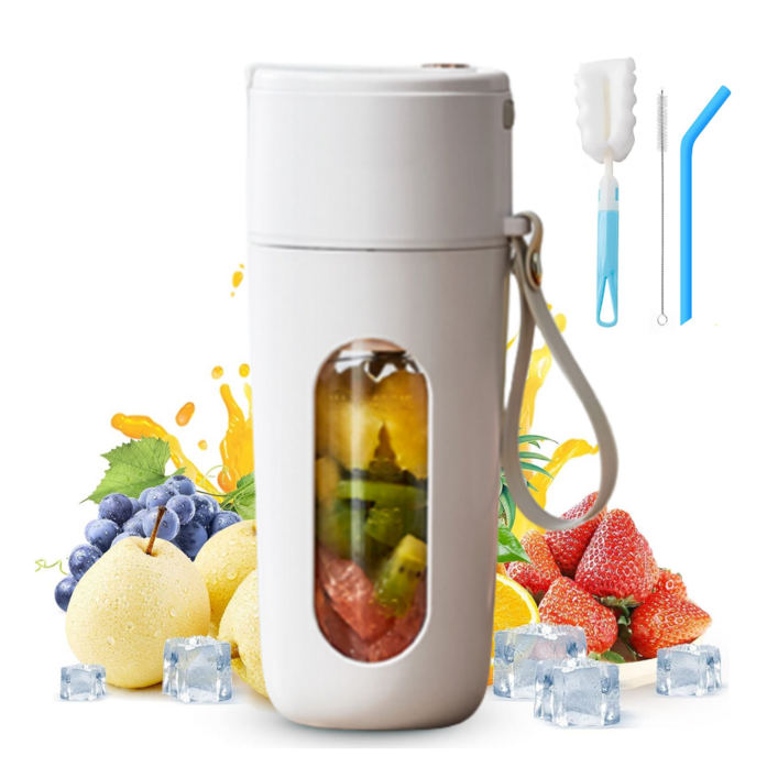 TLucky AJLG0401 휴대용 믹서기 무선 미니 10 칼날 착즙기 80W 400ml, AJLG0401