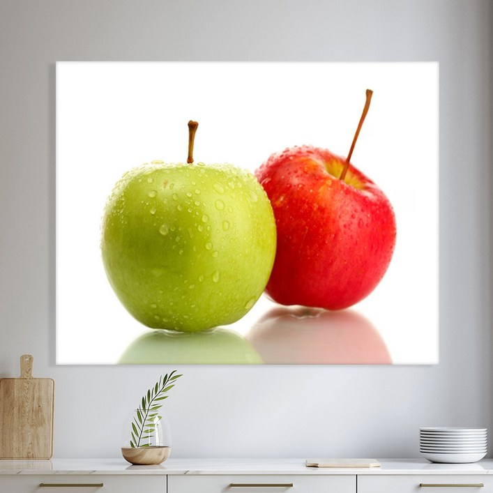 세잔느화실 풋사과빨간사과 풍수 사과 그림액자 현관 거실 액자형  돈들어오는 그림