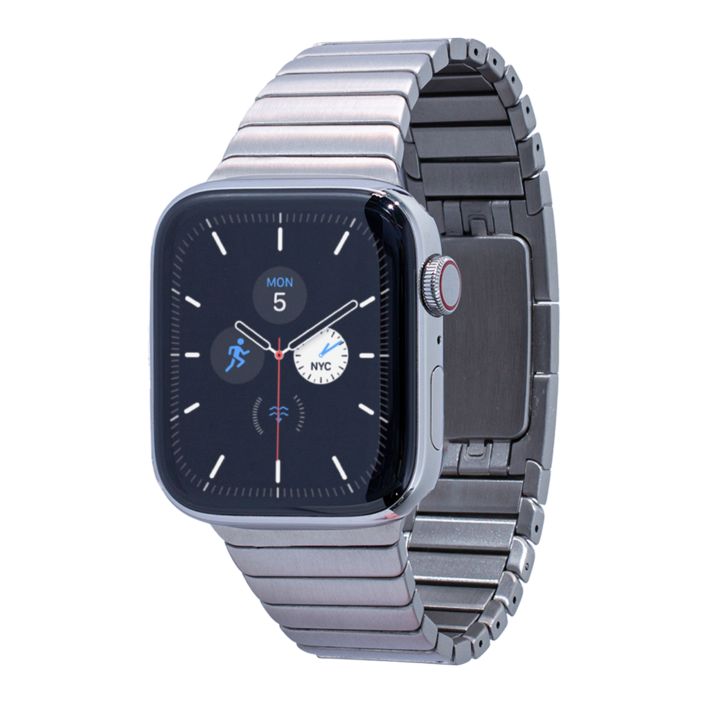 비브 애플워치 링크 브레이슬릿 메탈 스트랩, 실버, 1개