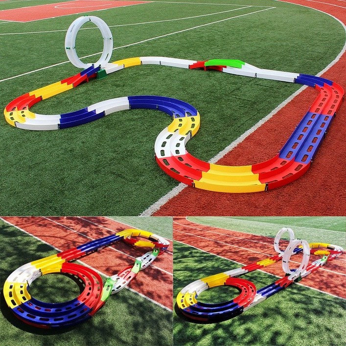 타미야 호환 겸용 미니카 트랙 미니4구 360도 회전 2단 3단, I, 1개