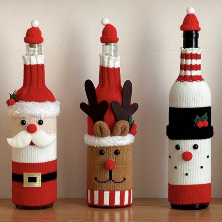 까사리꼬 크리스마스 와인커버 와인병장식
