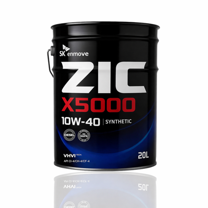 ZIC 지크 X5000 10w 40 디젤 합성엔진오일 20L  SK, 20L, 10w40, 1개