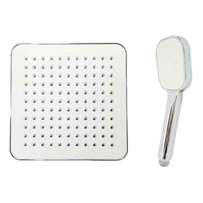 셀리움 국산 잔수제거 해바라기 샤워기 헤드 교체헤드 , 사각헤드손헤드 , 화이트 ,1세트