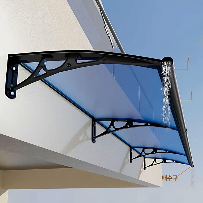 고정 어닝 캐노피 그늘막 카페 차양 처마 주택 상가 빗물막이 고정어닝 현관 비가림 비