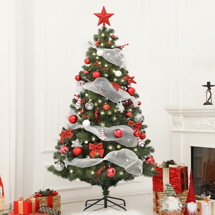 루시아이 미스트 쉬폰 크리스마스 트리 풀세트, 레드