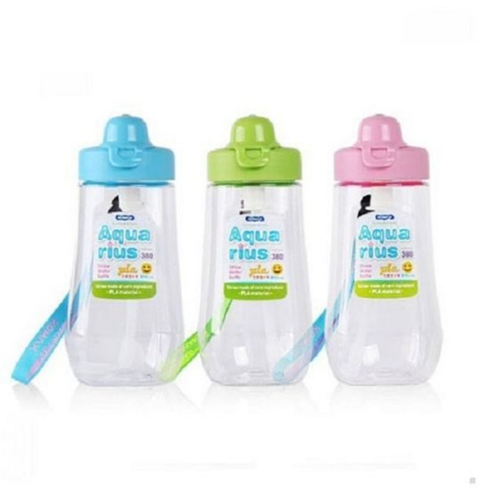 코멕스 아쿠아리스 빨대 물병 350ml 블루 그린 핑크 물병 코멕스