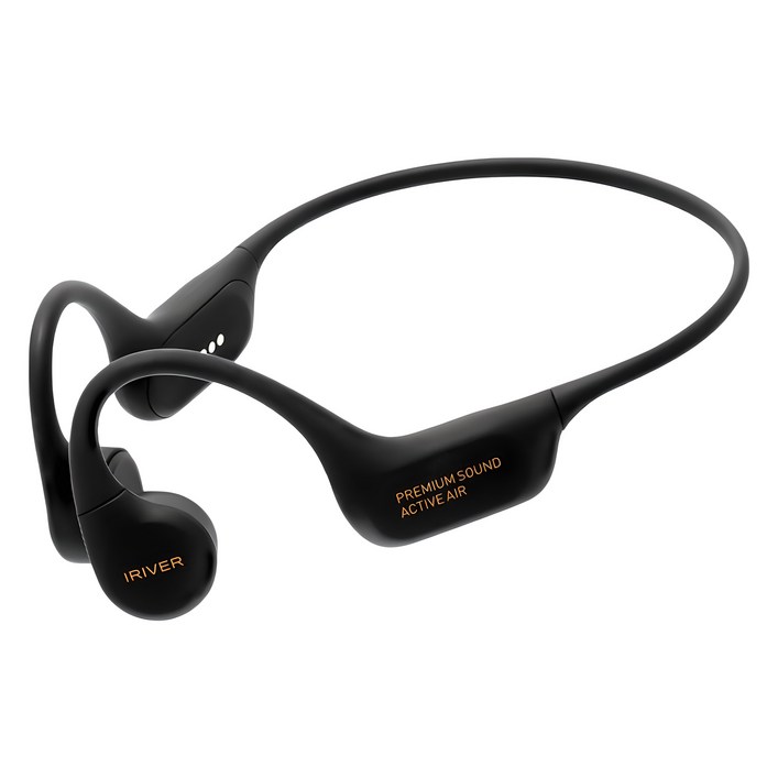 아이리버 실리콘 무선 블루투스 스포츠 골전도 이어폰, IBCAIR9 PLUS, 블랙