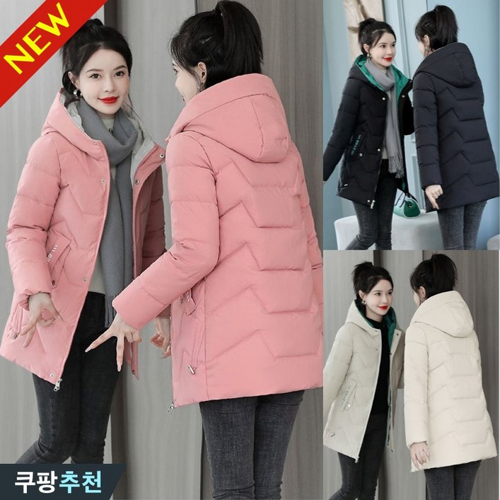 대박난 추천 여성 후드집업 하프 패딩 점퍼 겨울 빅사이즈 슬림핏 루즈핏 우아한 부드러운 솜패딩 웰론 패딩 후드 외출 아우터 방한 두꺼운 아이보리 블랙 여자 데일리 패딩 자켓