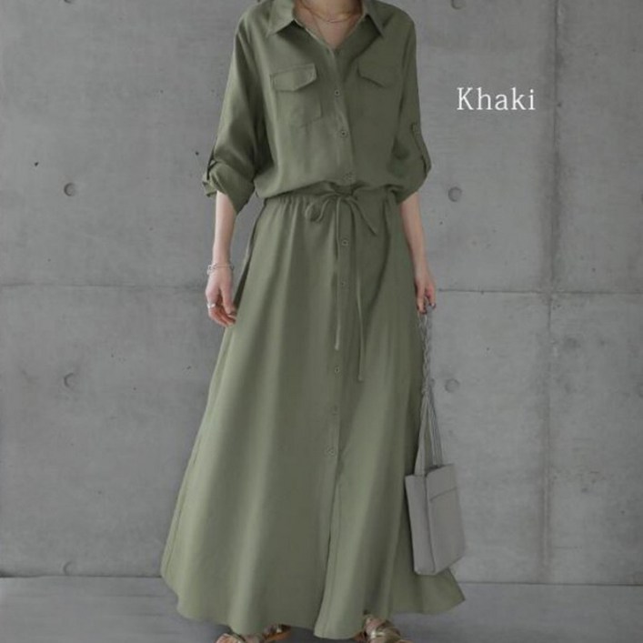 2025 가을 신상 재패니즘 포켓 셔츠 원피스 대형 포켓+세미 오버핏으로 완성하는 일상 속 미니멀룩 가을 소프트 오피스룩 세미포멀 원피스