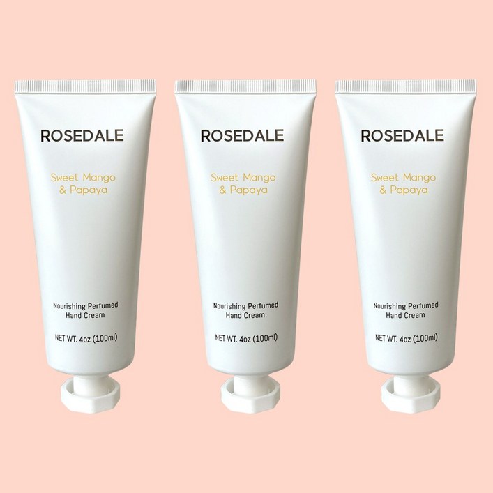 로즈데일 뉴질랜드 대용량 록시땅 핸드크림 망고 파파야, 100ml, 3개