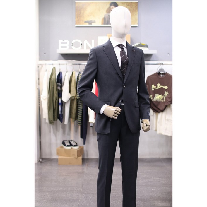 BON 정장 BNESJ008GY 차콜 그레이 수입원단 REDA 수트