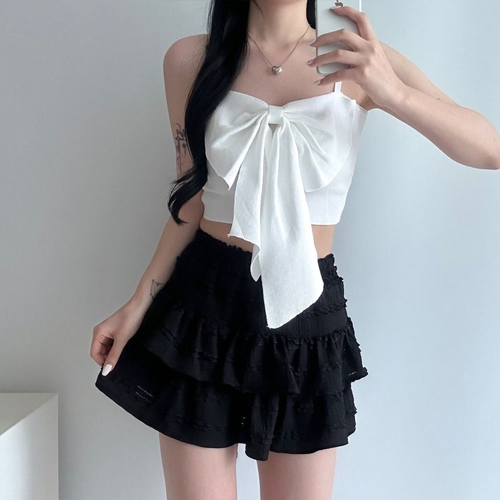 데이룸 여성 왕리본 브라탑 끈나시 데이룸 여성 왕리본 브라탑 끈나시